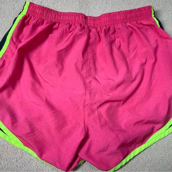 Nike Dri Fit Hot Pink and lime green Stripe Running Shorts Size M - Picture 4 of 4